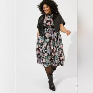 Torrid Faux Leather Short Sleeve Cropped Moto Jacket 3X Bikercore Mobwife